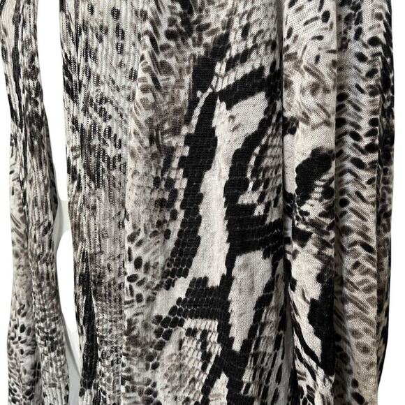 Chicos Womens Linen Cotton Blend Open Cardigan Sweater Snakeskin Knit sz 2 L - Picture 9 of 16